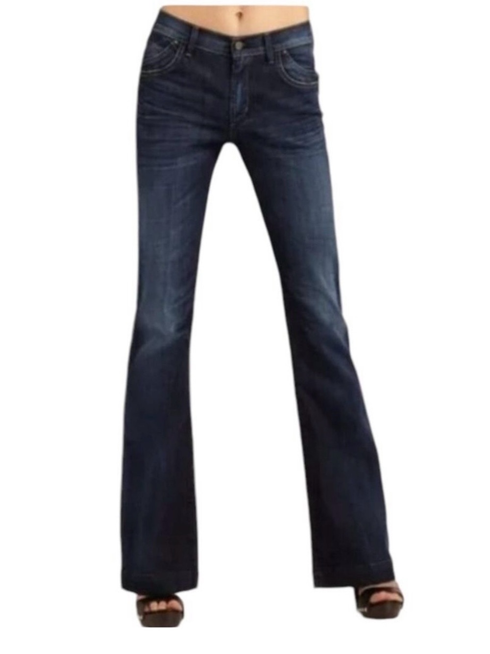 Citizen of humanity medium Blue frayed boho Women's hutton  streach Jeans 28